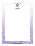 Purple Floral stationery design