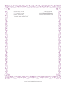 Purple Scribbles Border stationery design