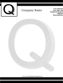 Q Monogram Letterhead