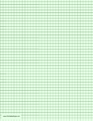 Printable Graph Paper - Light Green - One Inch Grid