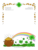 Rainbow And Pot Of Gold stationery design