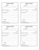 Receipt of Funds (4 per page)