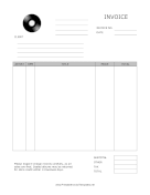 Record Store Invoice Template