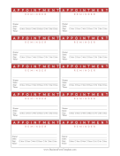 Red Appointment Reminder Card