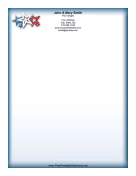 Red White Blue Stars stationery design