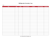 Refrigerator Inventory Log