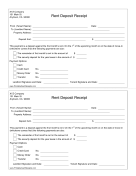 Rent Deposit Receipt