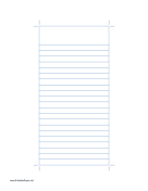 Printable Reporter Notebook Paper with blue lines