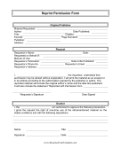 Reprint Permission Form