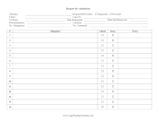 Request For Admission Log