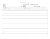 Request For Interrogatories Log