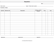 Requisition Form