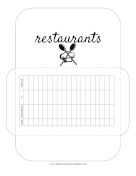 Restaurants Cash Envelope