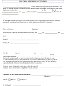 Revoke Power of Attorney Form