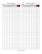 Printable Roulette Score Sheet