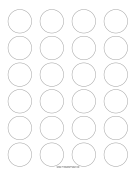 Printable Round Label - 1.5 inches diameter