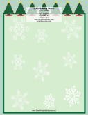 Row of Christmas Trees stationery design