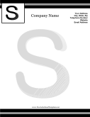 S Monogram Letterhead