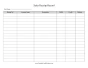 Sales Receipt Record