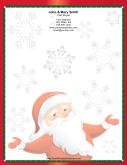 Santa Claus with Snowflakes stationery design