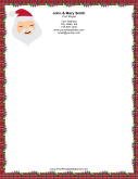 Santa Portrait Colorful Lights stationery design