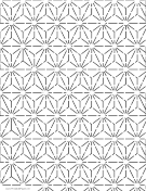 Printable Sashiko Hemp Leaf Pattern