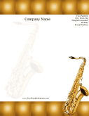 Saxophone stationery design