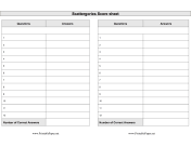 Printable Scattergories Scoresheet