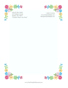 Scribble Flowers stationery design