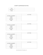 Script Supervisor Notes