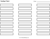 Printable Seating Chart (Rows)