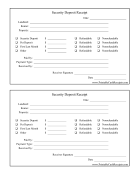 Security Deposit Receipt