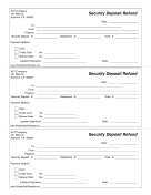 Security Deposit Refund Receipt