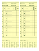 Semi-Monthly Punch Time Card