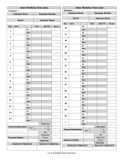 Semi-Monthly Time Card