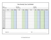 Semi-Monthly Time Card Billable