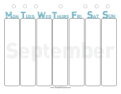 September Weekly Planner