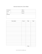 Service Invoice Fax fax cover sheet