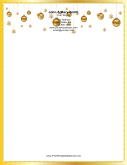 Several Golden Ornaments stationery design