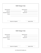 Shift Change Form