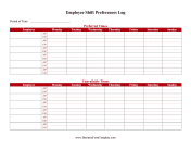 Shift Preferences Log