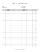 Short Term Disability Claims Tracker