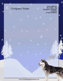 Siberian Husky stationery design