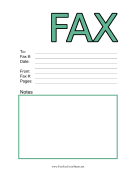 Simple Fax Color fax cover sheet