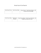 Simple Payroll Cost Report