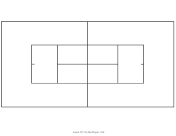 Printable Singles Tennis Court Diagram