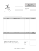 Ski Equipment Rental Agreement Template