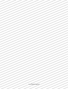 Printable Slant Ruled Paper — Medium Ruled Right-Handed, Low Angle