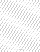 Printable Slant Ruled Paper — Narrow Ruled Left-Handed, Low Angle