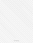 Printable Slant Ruled Paper — Wide Ruled Left-Handed, High Angle